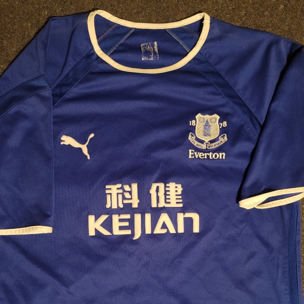 Puma Everton Home Football Club Shirt 2003-2004 Kejian Blues 22"P2P